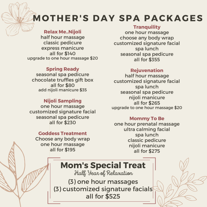 Two for One! Spring Specials + Mother's Day Packages